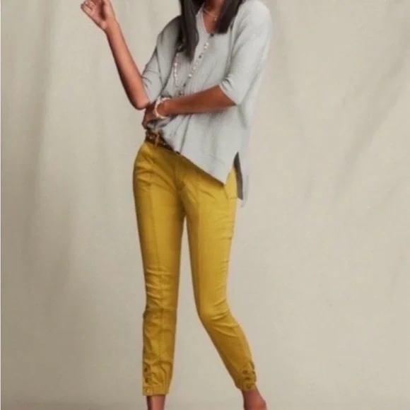 CAbi Yellow Jogger Track Pants Elastic Waist - Picture 2 of 5